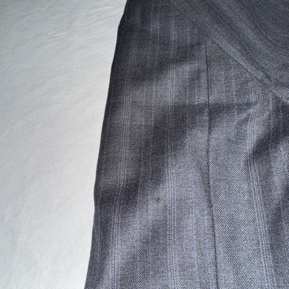 Ermenegildo Zegna Men Sz 48L Traveler Sport Coat Gray w/Blue Pinstripe Wool/Silk - Picture 11 of 14